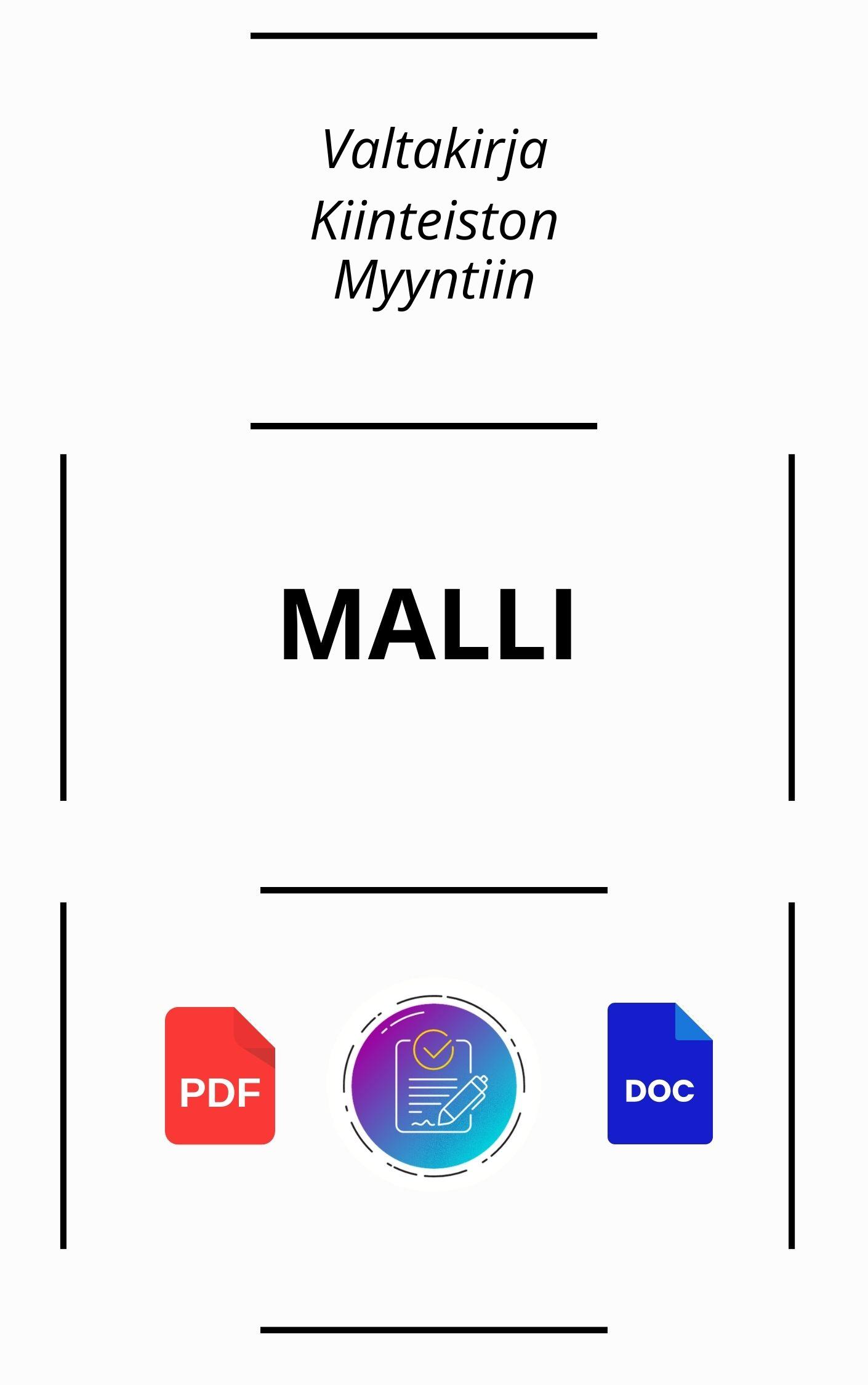 Valtakirja Kiinteistön Myyntiin